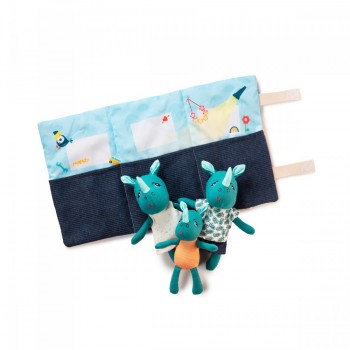 Jucarie textila - Familia rinocerului Marius - Lilliputiens Jucarie textila - Familia rinocerului Marius - Lilliputiens