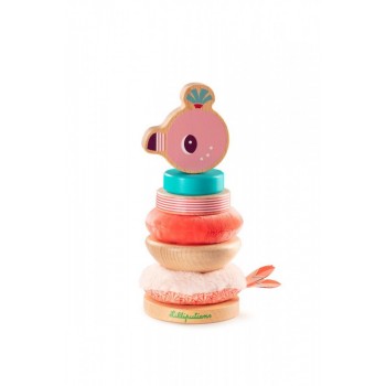 Jucarie din lemn si textil pentru stivuire - Flamingo Anais - Lilliputiens