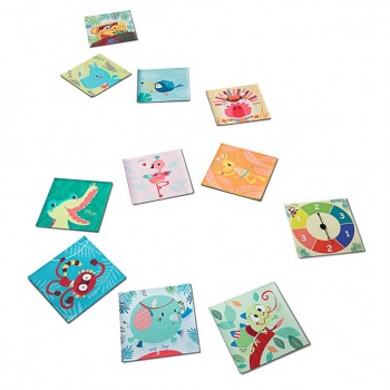 Joc de mari dimensiuni pentru exterior - Cursa din jungla - Lilliputiens Joc de mari dimensiuni pentru exterior - Cursa din jungla - Lilliputiens