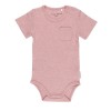 Body cu maneca scurta pentru bebelusi - Pink Melange - Little Dutch