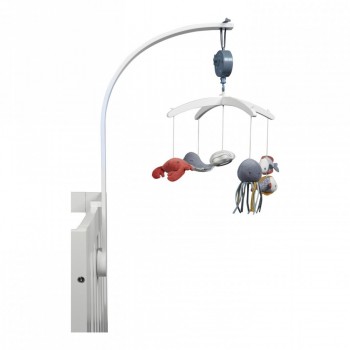 Carusel muzical din lemn - alb - Ocean Blue - Little Dutch Carusel muzical din lemn - alb - Ocean Blue - Little Dutch