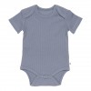 Body cu maneca scurta  din bumbac organic - Blue - Sailors Bay - Little Dutch