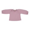 Bluzita din bumbac organic cu guler incretit Mauve - Vintage Little Flowers - Little Dutch