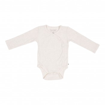 Body kimono cu maneca lunga  din bumbac organic - Sand - Little Dutch Body kimono cu maneca lunga  din bumbac organic - Sand - Little Dutch