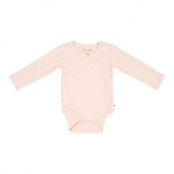 Body kimono cu maneca lunga  din bumbac organic - Pink - Little Dutch Body kimono cu maneca lunga  din bumbac organic - Pink - Little Dutch