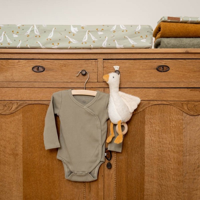 Body kimono cu maneca lunga  din bumbac organic - Olive - Little Dutch Body kimono cu maneca lunga  din bumbac organic - Olive - Little Dutch