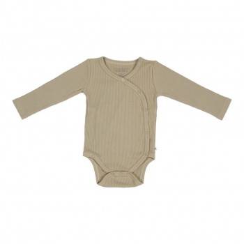 Body kimono cu maneca lunga  din bumbac organic - Olive - Little Dutch Body kimono cu maneca lunga  din bumbac organic - Olive - Little Dutch