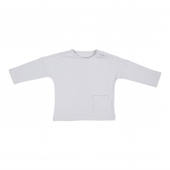 Bluza din bumbac organic cu buzunar Soft Blue - Vintage Sunny Stripes - Little Dutch