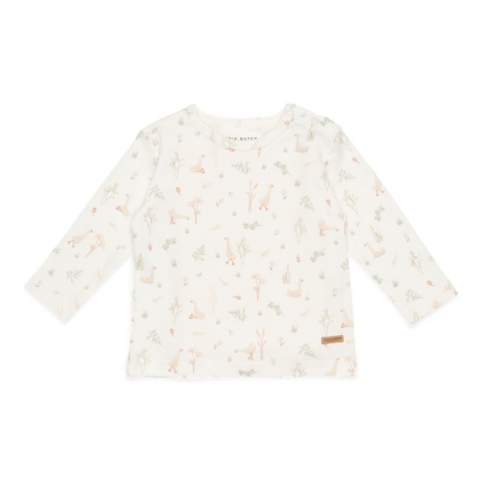 Bluza cu maneca lunga - Alb print complet - Little Goose - Little Dutch