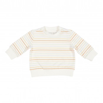 Bluza din bumbac organic cu dungi subtiri - Vintage Sunny Stripes - Little Dutch