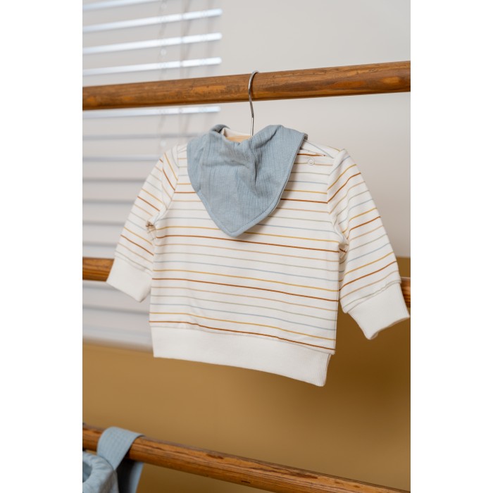 Bluza din bumbac organic cu dungi subtiri - Vintage Sunny Stripes - Little Dutch