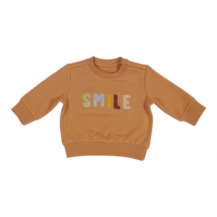 Bluza din bumbac organic Smile Almond - Vintage Sunny Stripes - Little Dutch