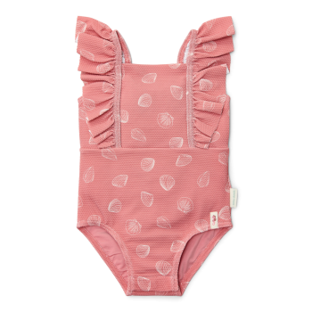 Costum de baie intreg fara maneci cu protectie UV 50+ - Ocean Treasures Pink - Little Dutch
