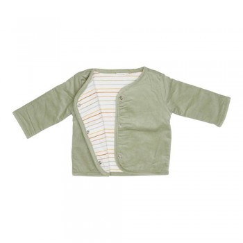 Jacheta din bumbac organic cu 2 fete - Vintage Sunny Stripes/Green - Little Dutch Jacheta din bumbac organic cu 2 fete - Vintage Sunny Stripes/Green - Little Dutch