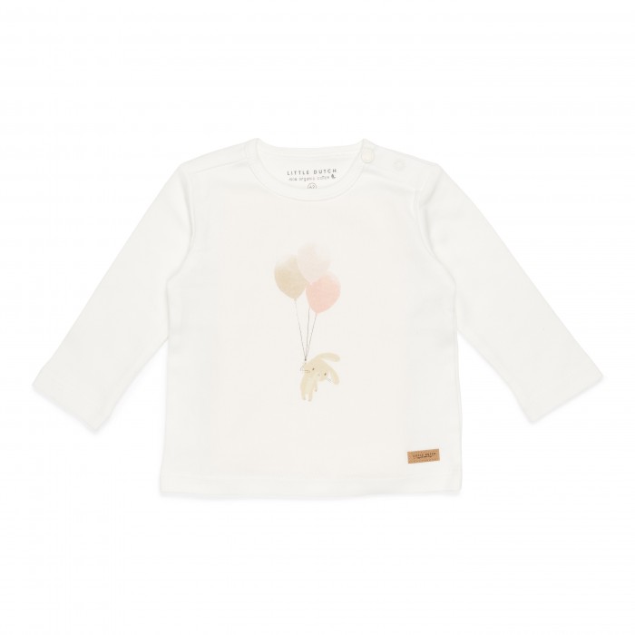 Bluza cu maneca lunga - Bunny Balloons White - Little Dutch Bluza cu maneca lunga - Bunny Balloons White - Little Dutch