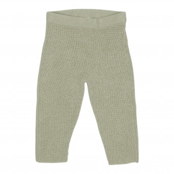 Pantaloni tricotati din mix de lana - Green - Vintage Sunny Stripes - Little Dutch