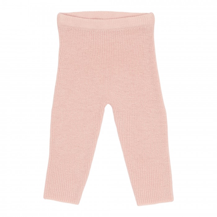 Pantaloni tricotati din mix de lana - Soft Pink - Vintage Little Flower - Little Dutch