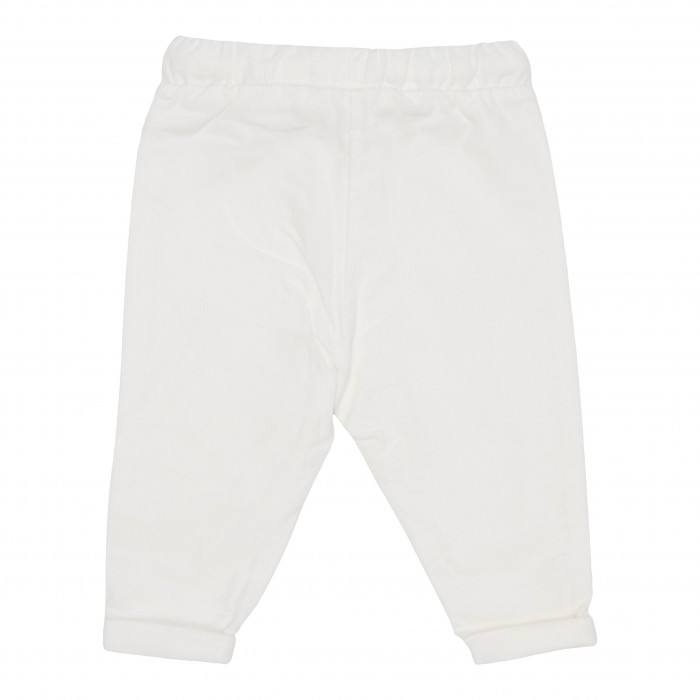 Pantaloni din catifea de bumbac organic - Soft White - Vintage Sunny Stripes - Little Dutch