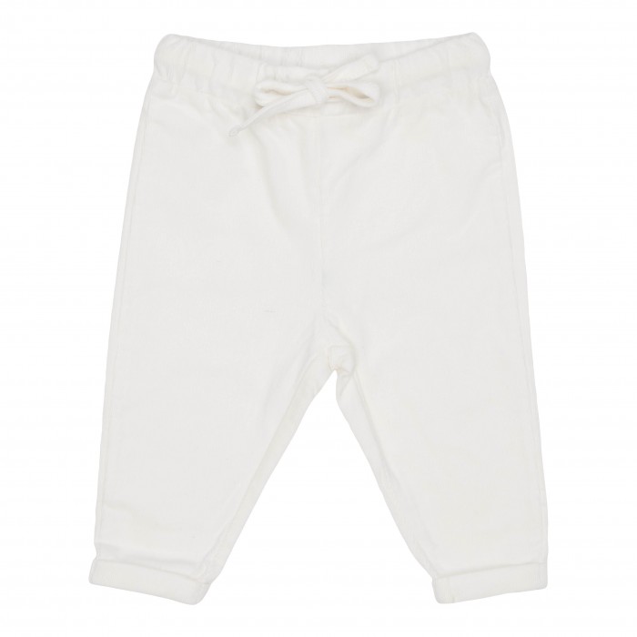 Pantaloni din catifea de bumbac organic - Soft White - Vintage Sunny Stripes - Little Dutch