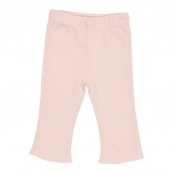 Pantaloni din bumbac organic evazati - Soft Pink - Vintage Little Flowers - Little Dutch