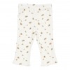 Pantaloni din bumbac organic evazati - White Blossom - Vintage Little Flowers - Little Dutch