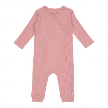 Salopeta rib din bumbac organic pentru bebelusi - Vintage Pink - Little Dutch Salopeta rib din bumbac organic pentru bebelusi - Vintage Pink - Little Dutch
