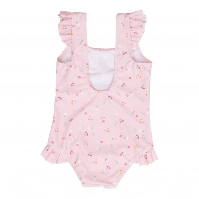 Costum de baie intreg cu protectie UV 50+ - Little Pink Flowers - Little Dutch