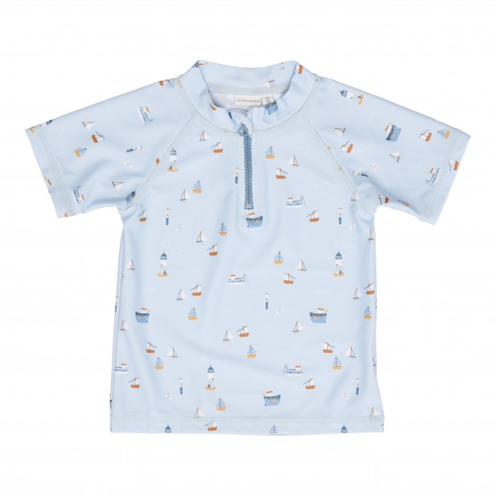 Tricou cu protectie UV 50+ - Sailors Bay - Blue - Little Dutch