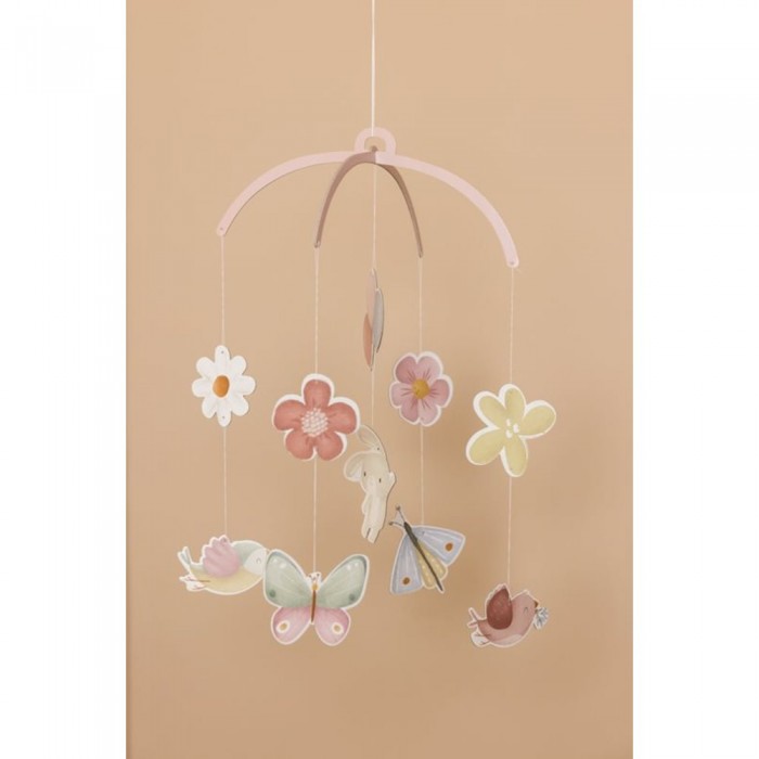 Carusel decorativ din carton FSC - Colectia Flowers & Butterflies - Little Dutch