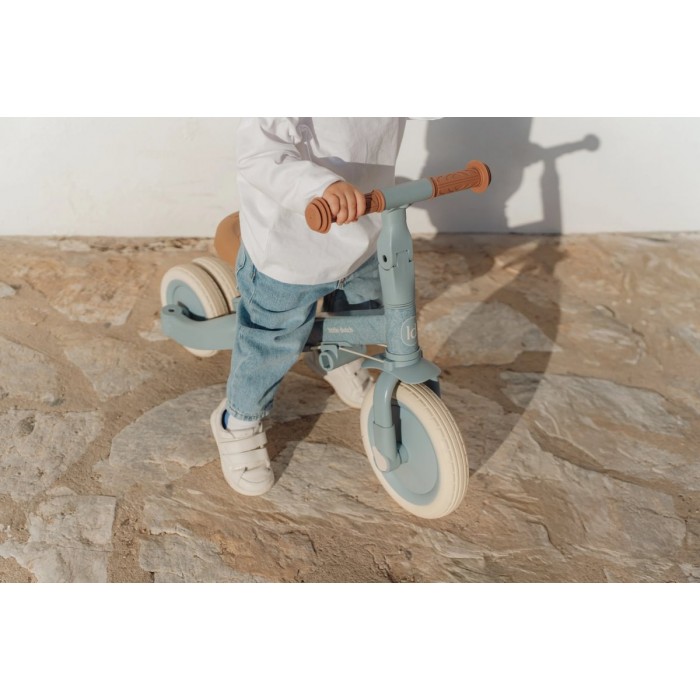 Tricicleta 4 in 1 cu bara de impingere - BLUE - Little Dutch