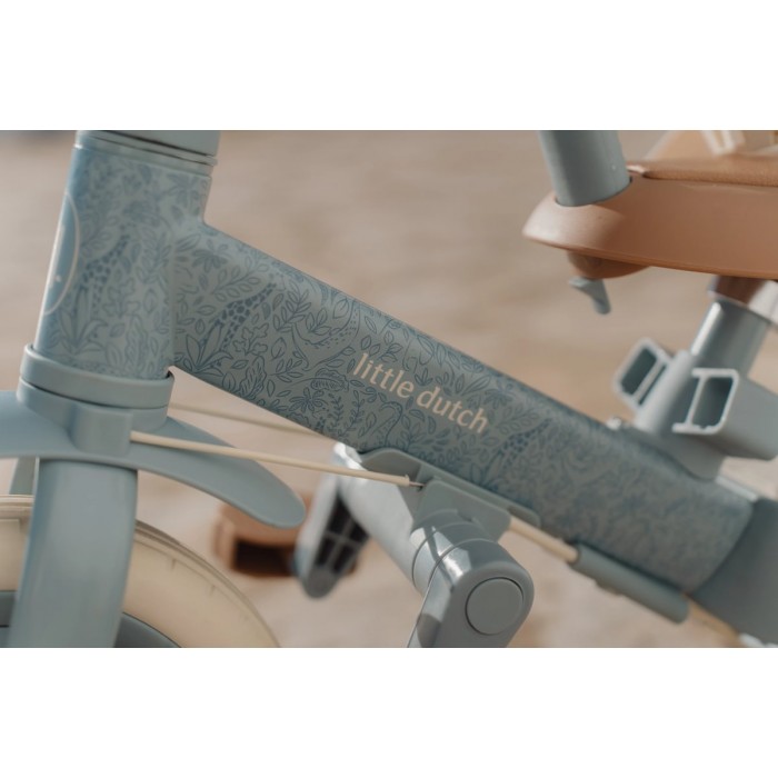 Tricicleta 4 in 1 cu bara de impingere - BLUE - Little Dutch