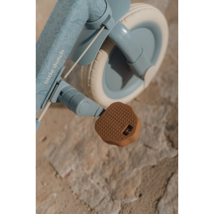 Tricicleta 4 in 1 cu bara de impingere - BLUE - Little Dutch