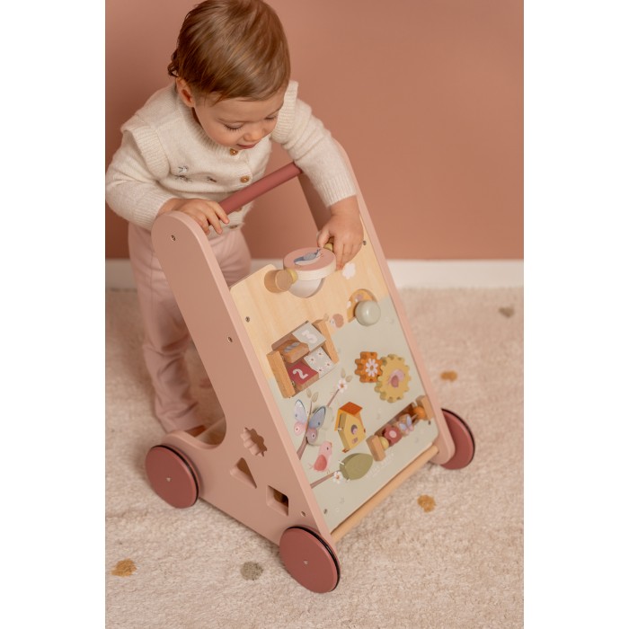 Antemergator/Premergator din lemn FSC cu activitati - Flowers & Butterflies - Little Dutch