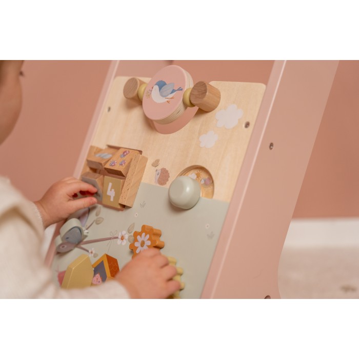 Antemergator/Premergator din lemn FSC cu activitati - Flowers & Butterflies - Little Dutch