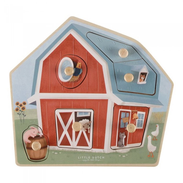 Puzzle din lemn FSC - Little Farm - Little Dutch