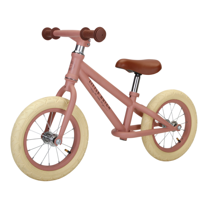 Bicicleta de echilibru fara pedale - Roz mat - Little Dutch