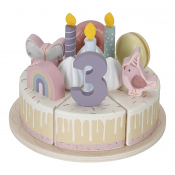 Tort aniversar cu decoratiuni pentru 1-5 ani - Roz - Little Dutch Tort aniversar cu decoratiuni pentru 1-5 ani - Roz - Little Dutch