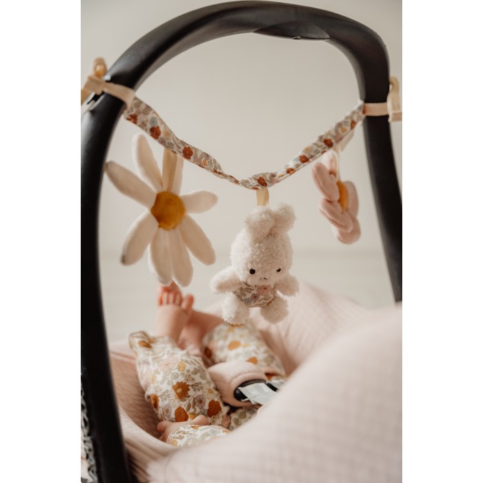 Jucarie senzoriala pentru carucior - Miffy Vintage Little Flowers - Little Dutch