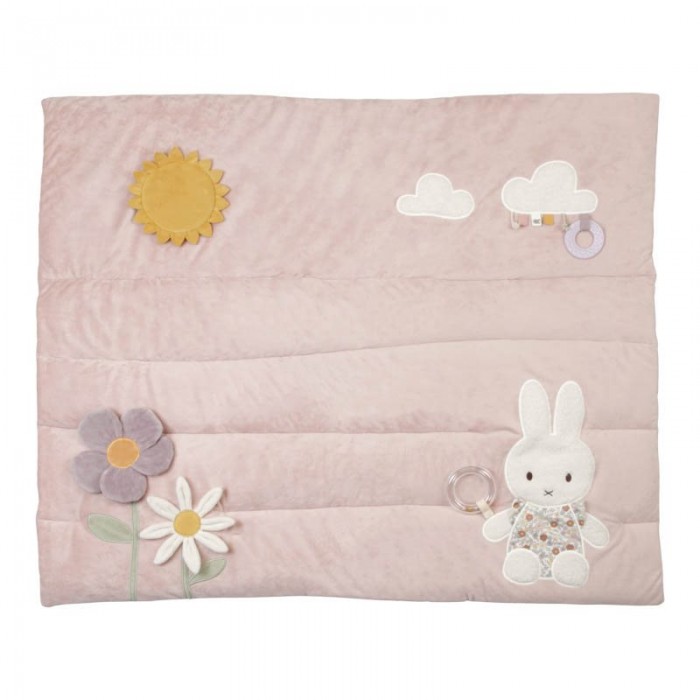Salteluta cu activitati senzoriale - Miffy Vintage Little Flowers - Little Dutch