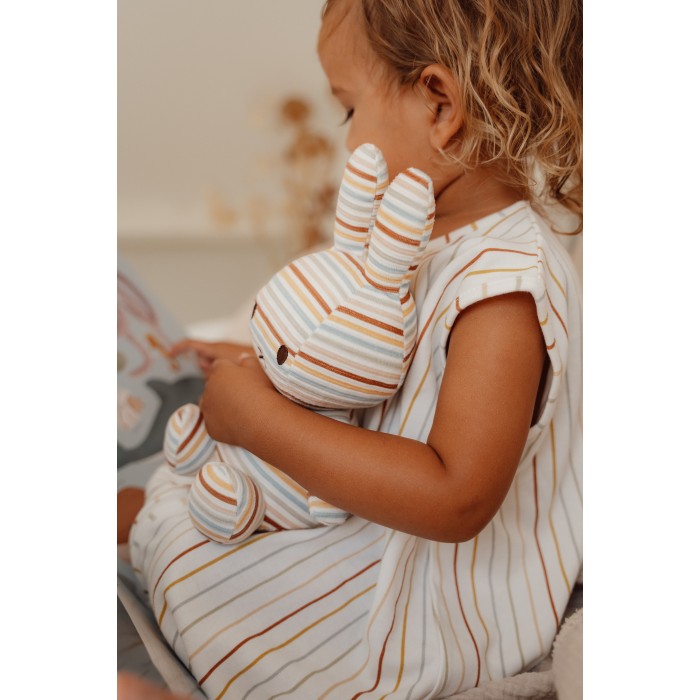 Jucarie din plus - 25 cm - Miffy Vintage Sunny Stripes  - All over print - Little Dutch