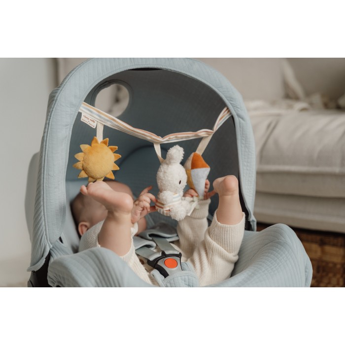Jucarie senzoriala pentru carucior - Miffy Vintage Sunny Stripes - Little Dutch
