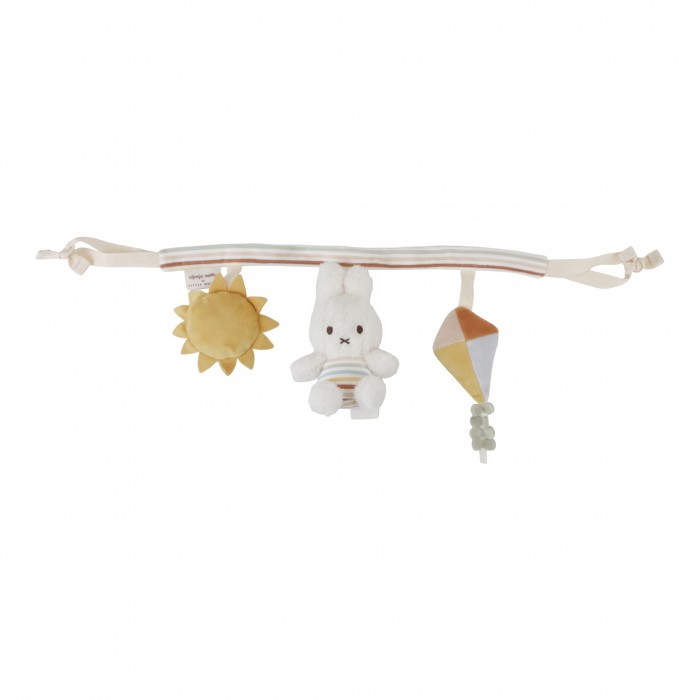 Jucarie senzoriala pentru carucior - Miffy Vintage Sunny Stripes - Little Dutch