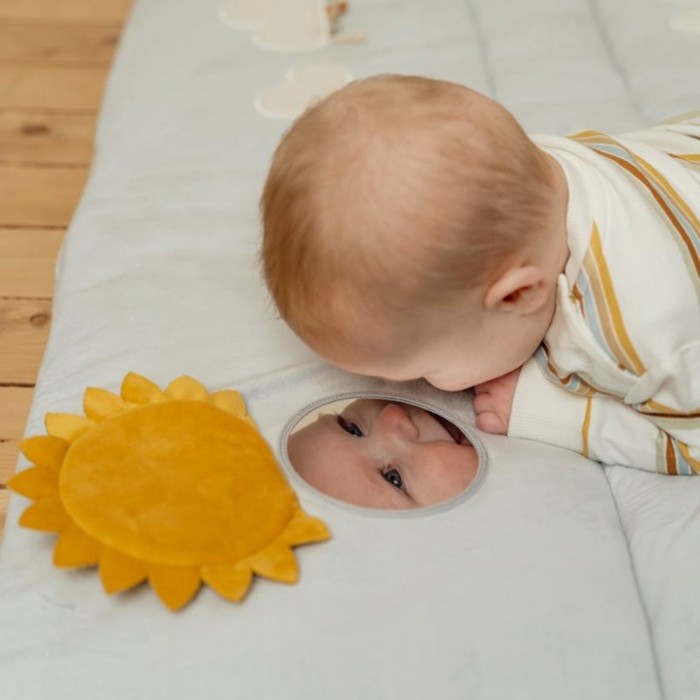 Salteluta cu activitati senzoriale - Vintage Sunny Stripes - Little Dutch
