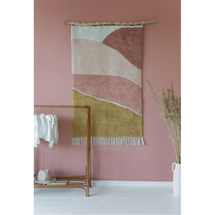 Covor - 130 x 90 cm - Horizon Pink - Little Dutch