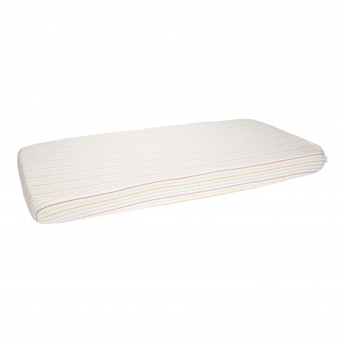 Cearsaf cu elastic pentru patut - Vintage Sunny Stripes - Little Dutch