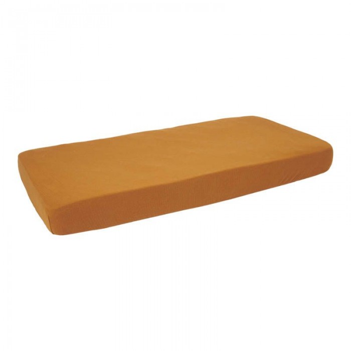 Cearsaf cu elastic pentru patut - Pure Ochre Spice - Little Dutch