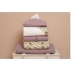 Patura din bumbac dublata cu plus - Vintage Little Flowers - Little Dutch