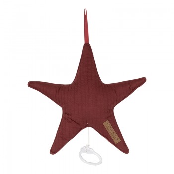 Decoratiune muzicala pentru bebelusi - stea - Pure Indian Red - Little Dutch Decoratiune muzicala pentru bebelusi - stea - Pure Indian Red - Little Dutch