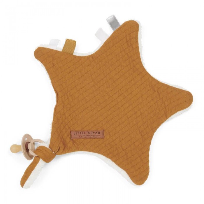 Doudou comforter pentru bebelusi - steluta - Pure Ochre Spice - Little Dutch