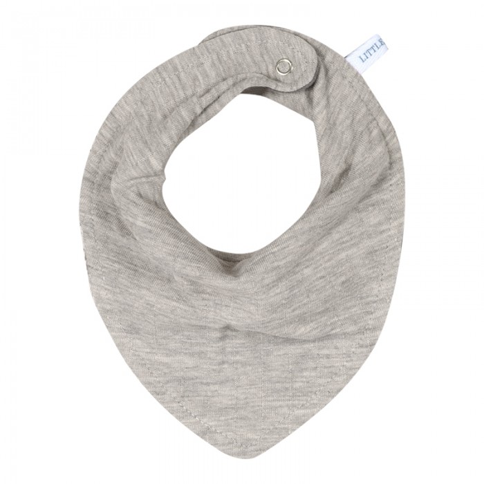 Baveta bandana dublata - Pure Grey - Little Dutch